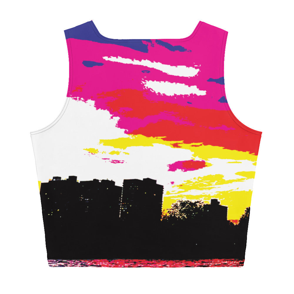 Rave Crop Tank - Sunset Frequencies