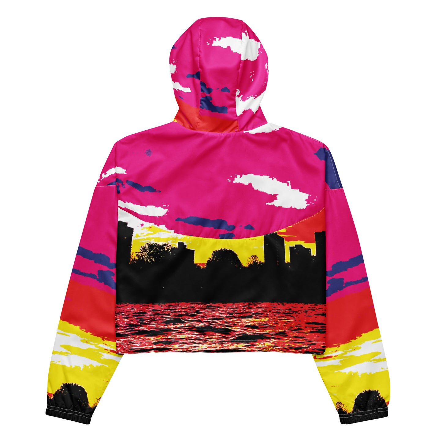 Rave Crop Windbreaker - Sunset Frequencies