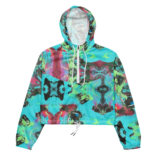 Rave Crop Windbreaker - Mushroom Tea