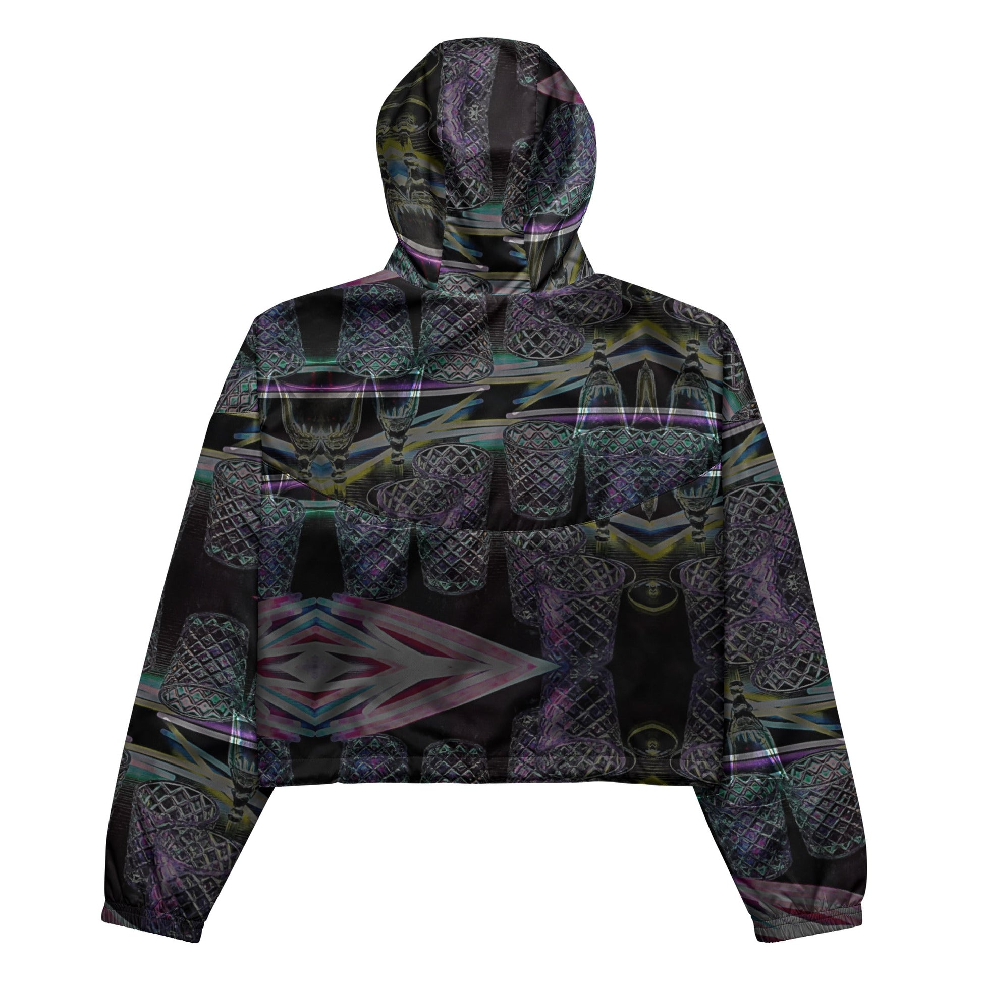 Rave Crop Windbreaker - Cocktails in Amsterdam - Fundamental Frequency LLC